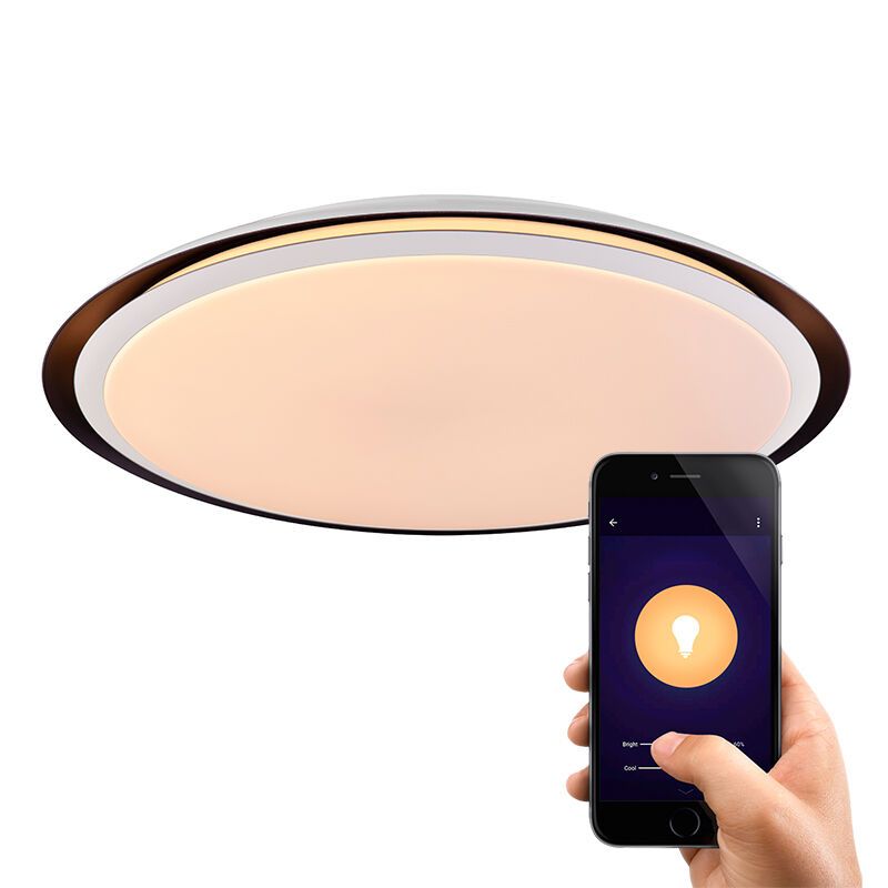 Candeeiro de teto inteligente branco de metal, Invo, 40W, LED RGBW