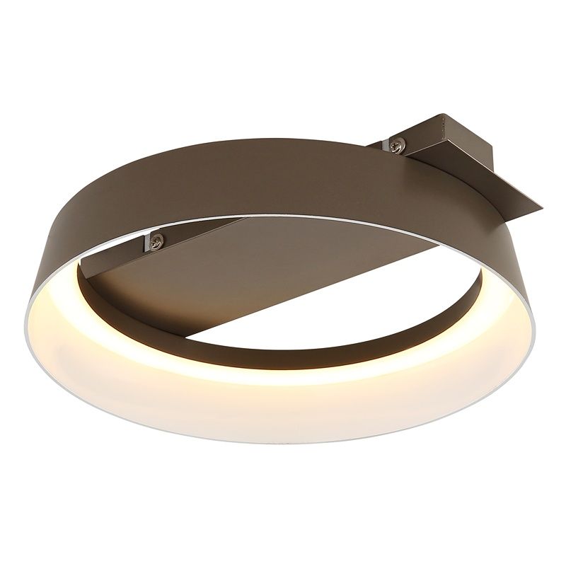 Plafon castanho de metal, Sybrich, 12W, LED 3000K Plafon castanho de metal, Sybrich, 12W, LED 3000K