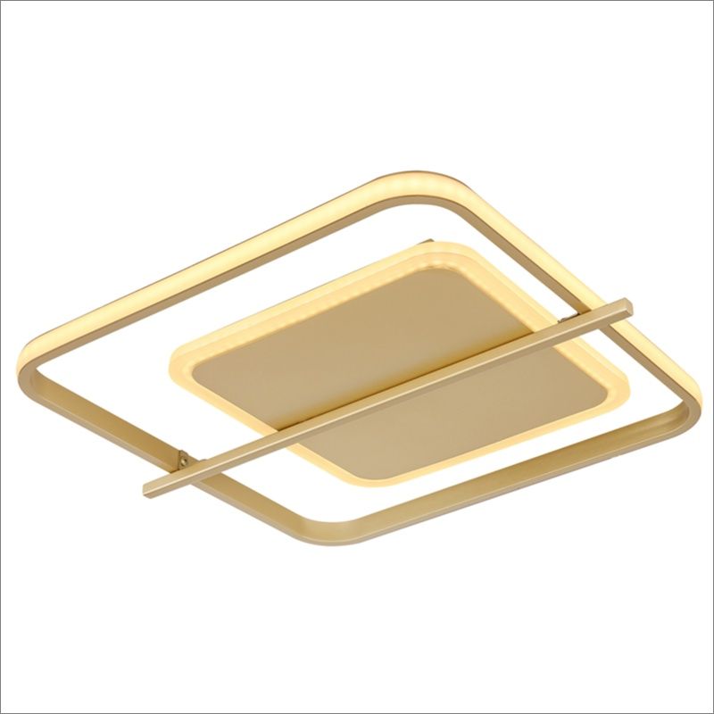 Plafon dourado de alumínio, Reinald, 36W, LED 3000K