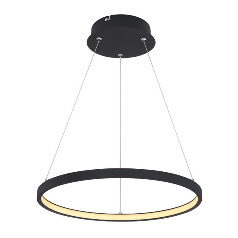 Candeeiro suspenso preto de metal, Jeana, 19W, LED 3000K Candeeiro suspenso preto de metal, Jeana, 19W, LED 3000K