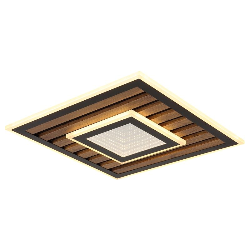 Candeeiro de teto preto de metal, Wietze, 24W, LED 3000K