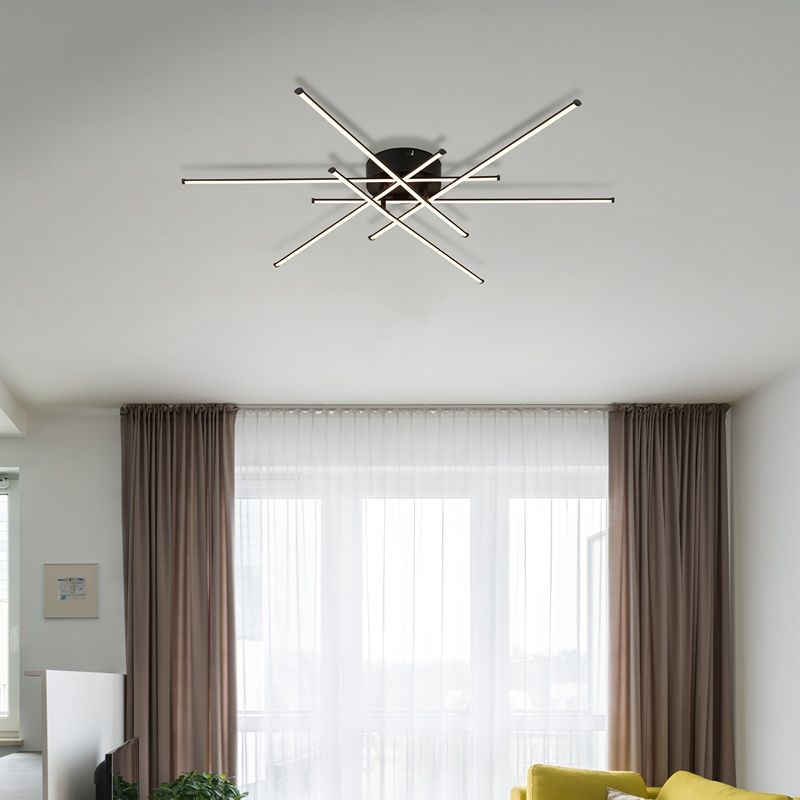 Candeeiro de teto preto de alumínio, Leigh, 40W, LED 3000K
