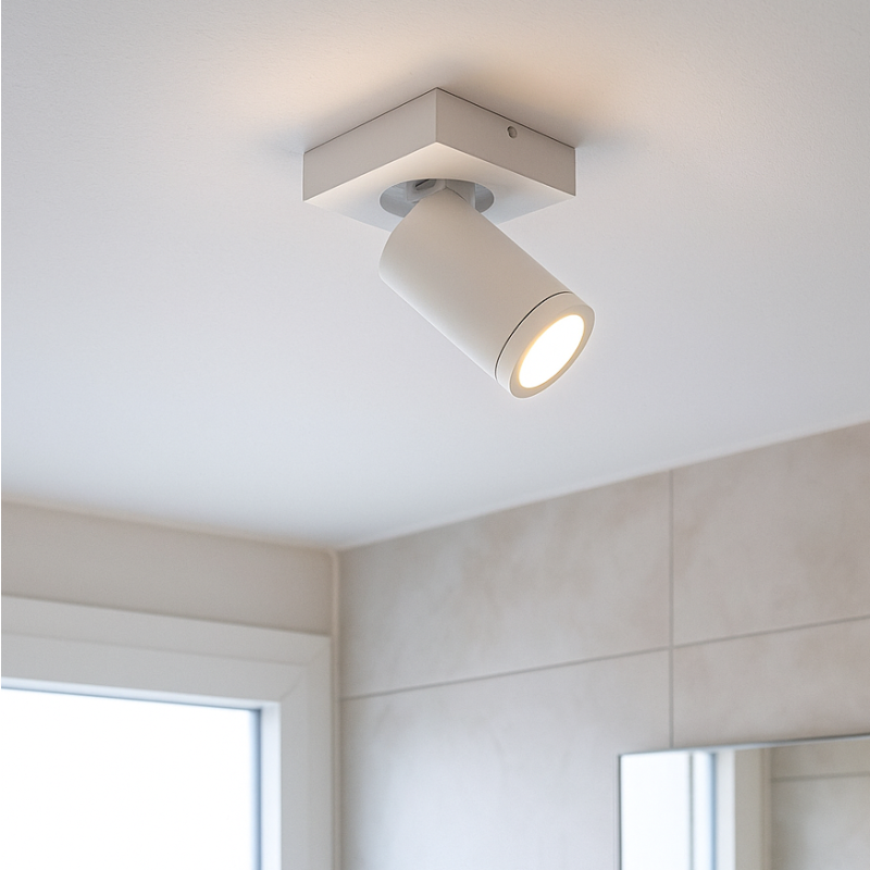 Foco de teto branco moderno, Kenan, IP44