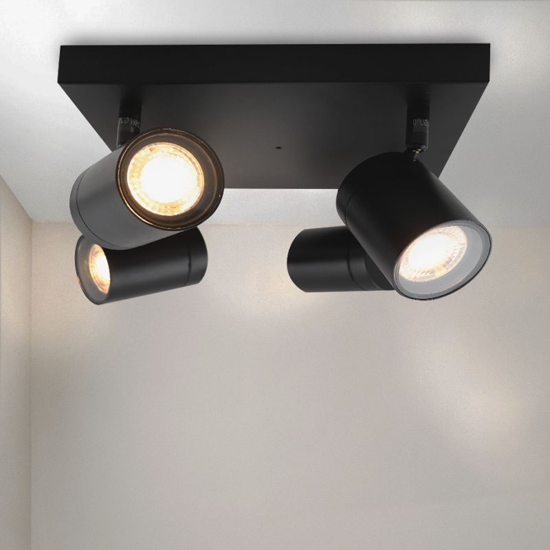 Foco de teto preto moderno, Ciara, IP44