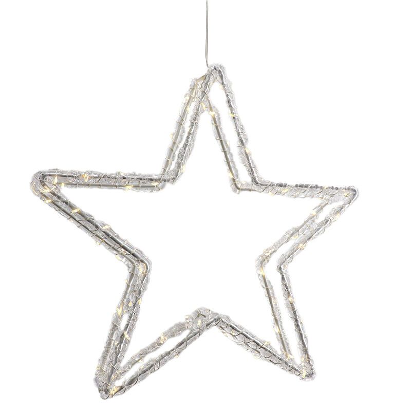 Estrela de Natal LED com 80 LEDs brancos quentes, IP44