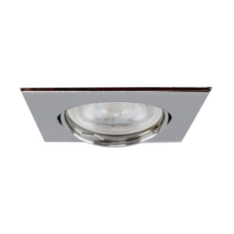 Foco de encastrar de metal cromo, Meco
