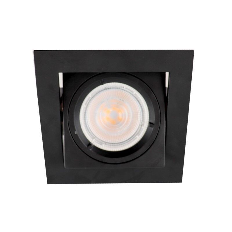 Foco de encastrar de metal preto, Filo