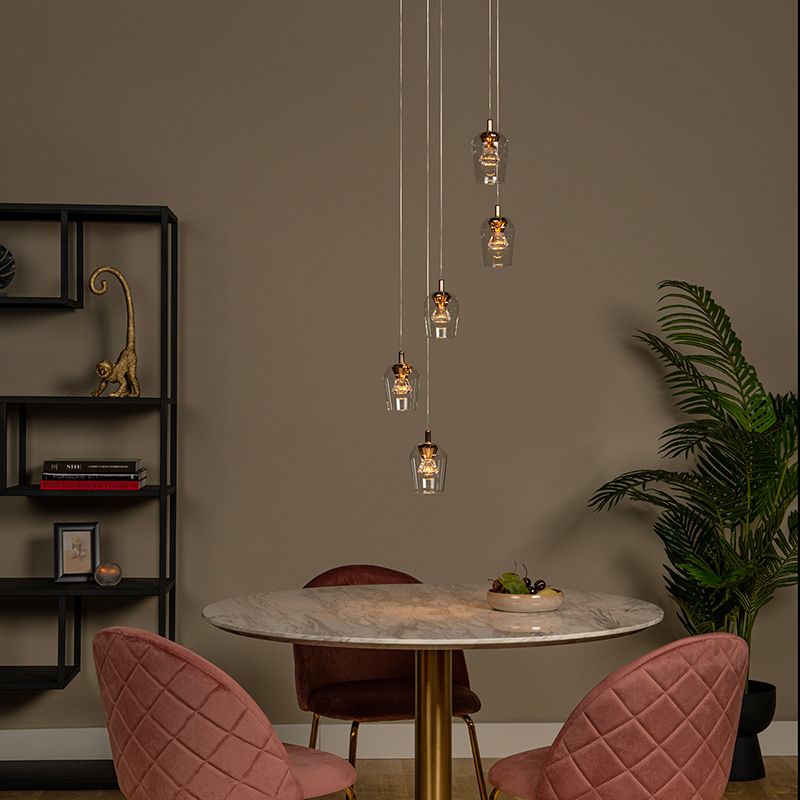 Candeeiro suspenso moderno transparente, Berliane, 4W, LED 2700K