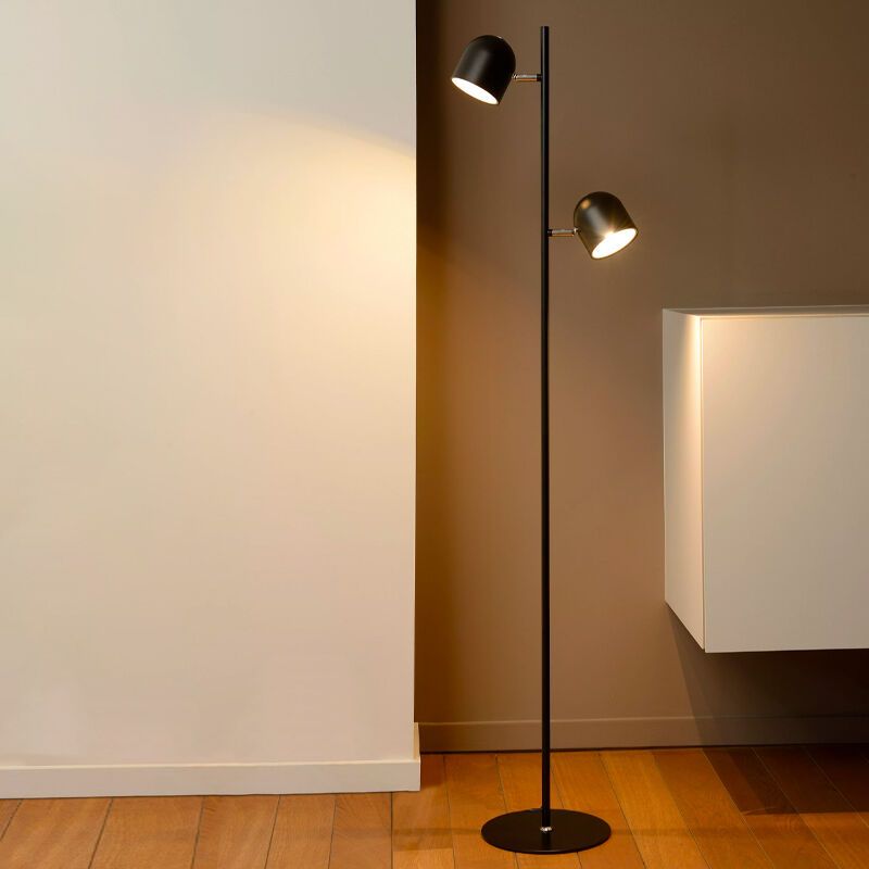 Candeeiro de pé moderno preto, Skanska, 5W, LED 2700K, com dimmer tátil