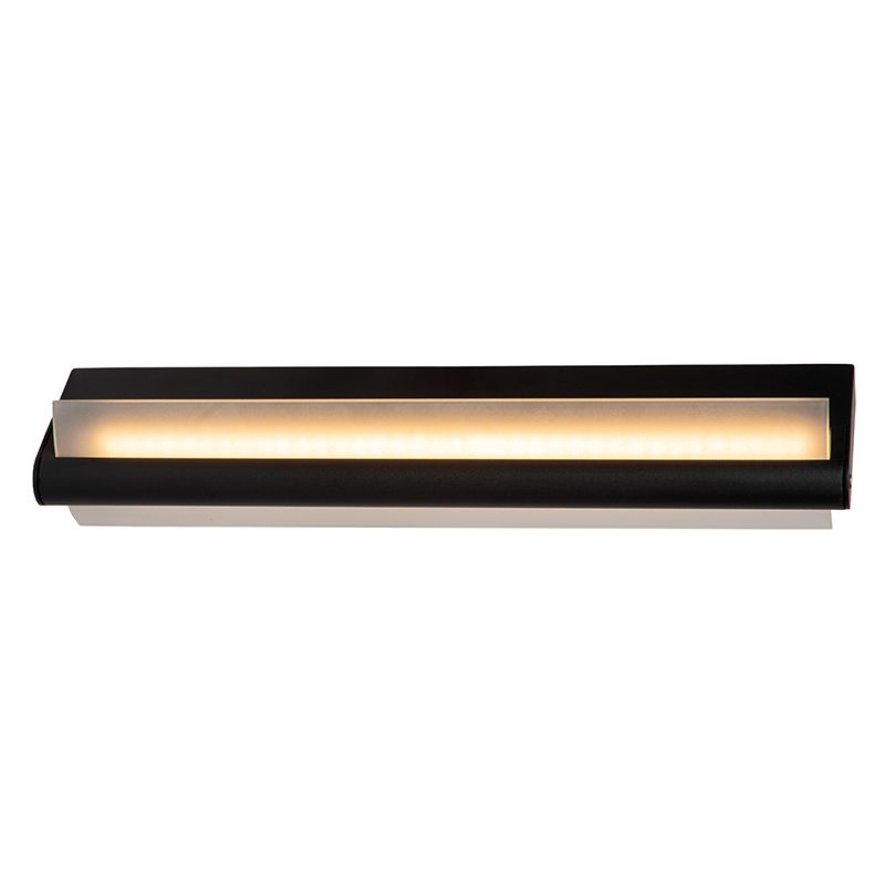 Candeeiro de parede para casa de banho moderno preto, Wanda, 15W, LED 3000K, IP44