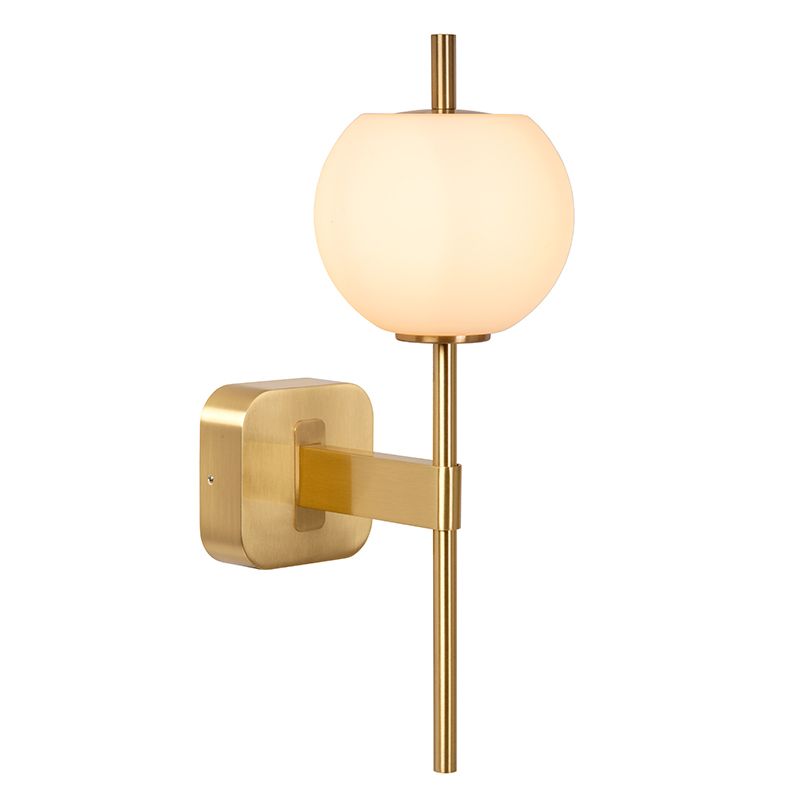Candeeiro de parede para casa de banho retrô dourado, Elda, IP44