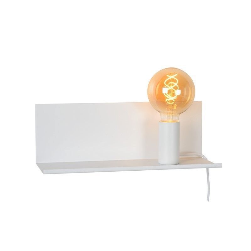 Aplique de parede moderno branco, Sebo, com interruptor