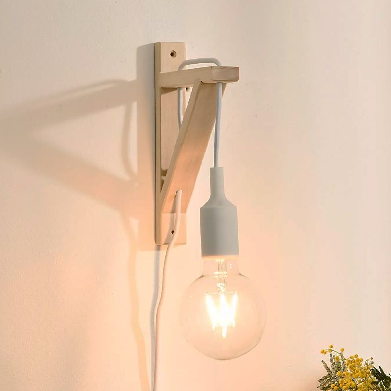 Aplique de parede moderno branco, Fix, com interruptor