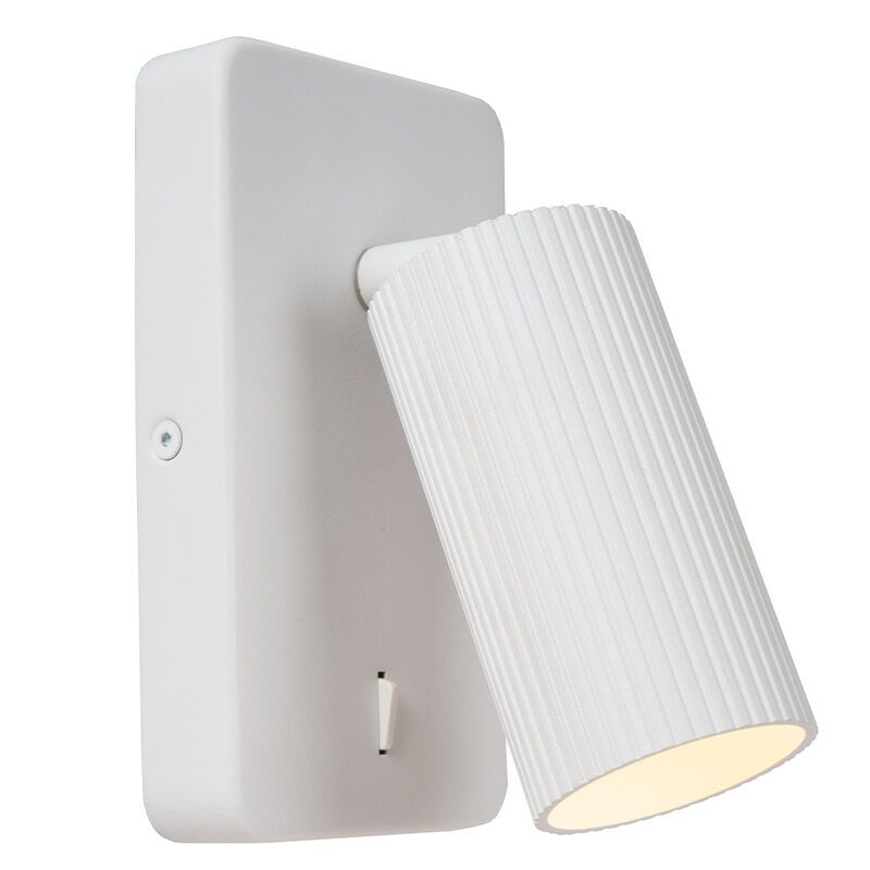 Foco de parede moderno branco, Clubs, com interruptor