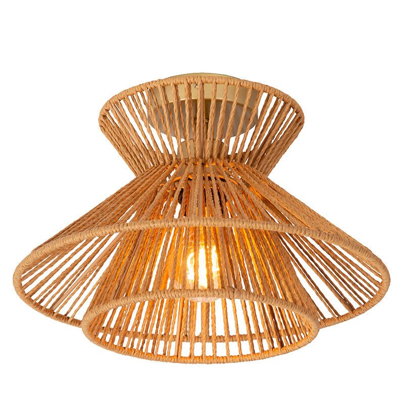 Candeeiro de teto de rattan castanho, Tasman Candeeiro de teto de rattan castanho, Tasman