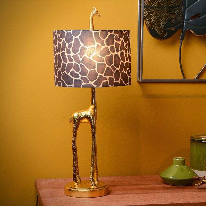 Candeeiro de mesa retrô dourado, Extravaganza Miss Tall, com interruptor