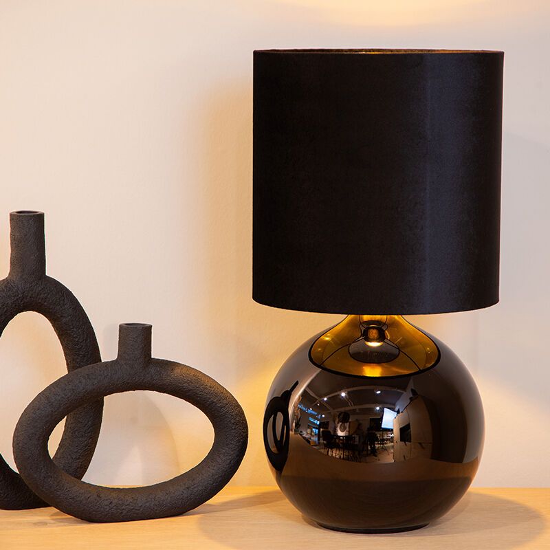 Candeeiro de mesa retrô preto, Esterad, com interruptor