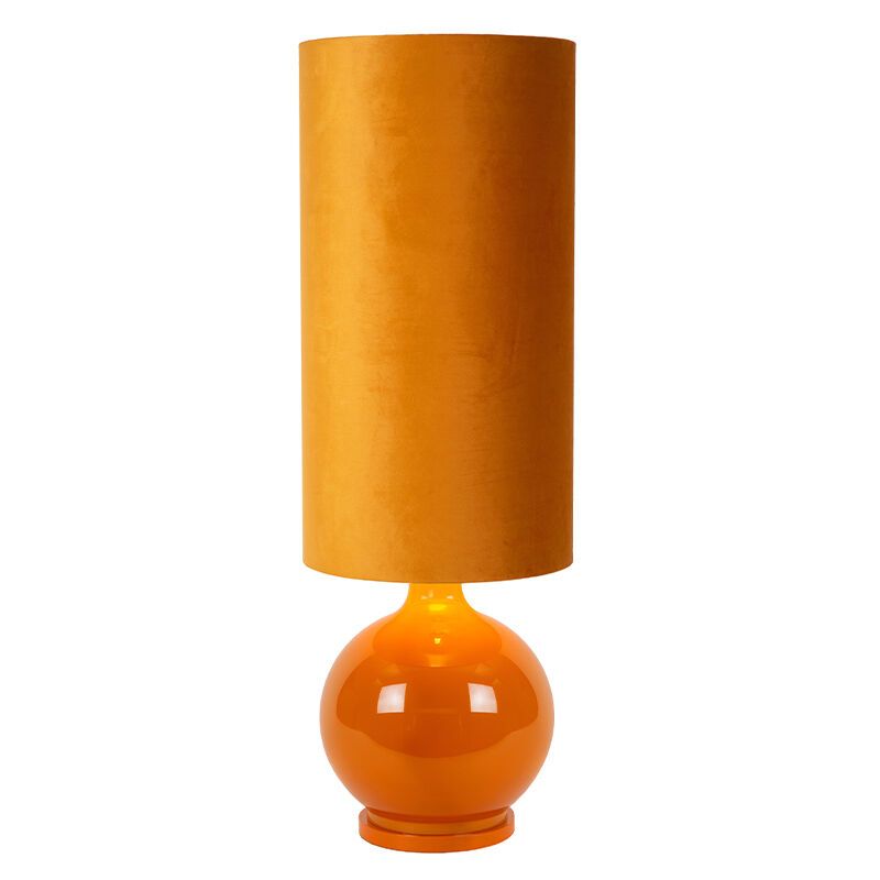 Candeeiro de pé retrô amarelo, Esterad, com interruptor