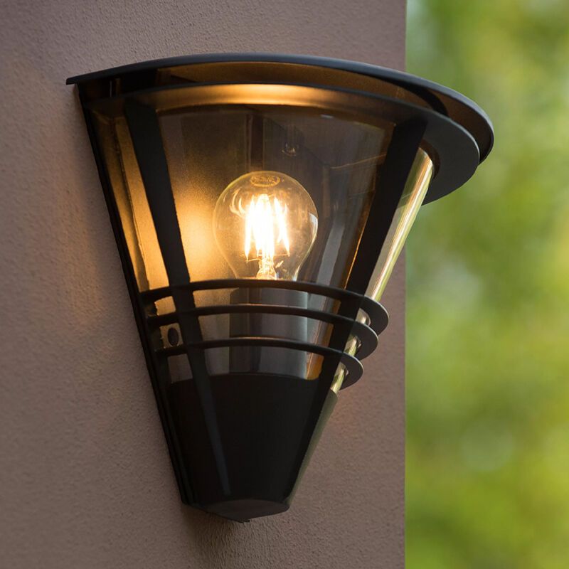 Candeeiro para exterior moderno preto, Livia, IP44