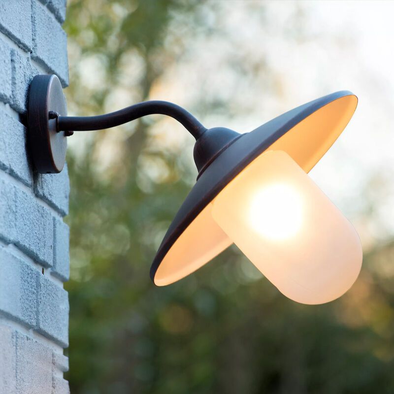 Candeeiro para exterior rústico cor de ferrugem, Aruba, IP44