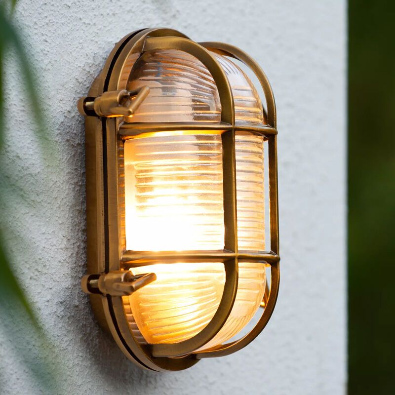 Candeeiro para exterior retrô dourado, Dudley, IP65