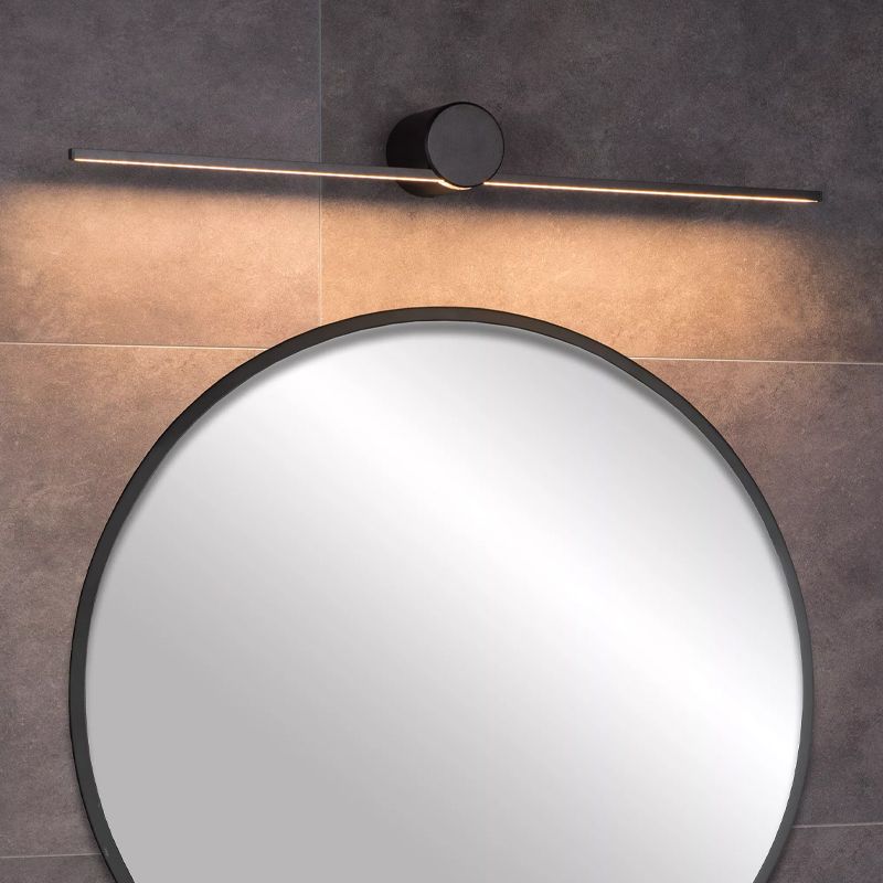 Aplique de parede moderno preto, Mizar, 6W, LED 2700K, IP44