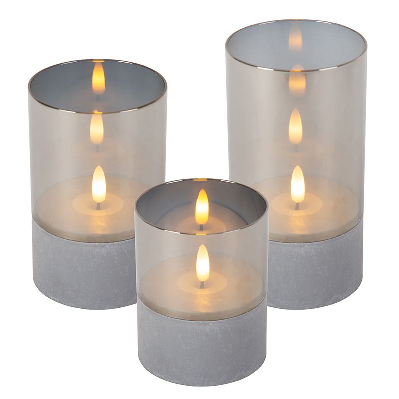 3 lâmpadas de vela a bateria Velas 3 lâmpadas de vela a bateria Velas