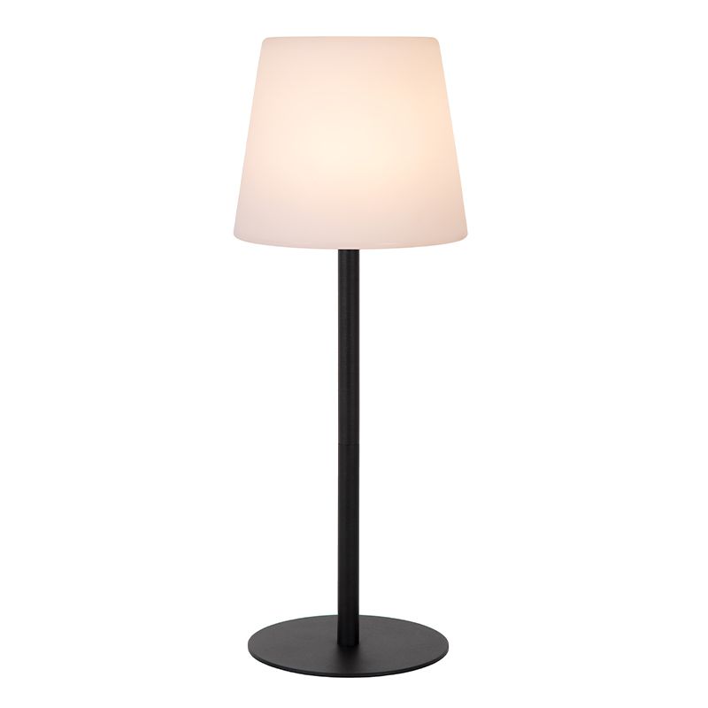 Candeeiro de mesa exterior recarregável moderno preto, Tyon, 2W, LED 2700K, IP65, com dimmer tátil Candeeiro de mesa exterior recarregável moderno preto, Tyon, 2W, LED 2700K, IP65, com dimmer tátil