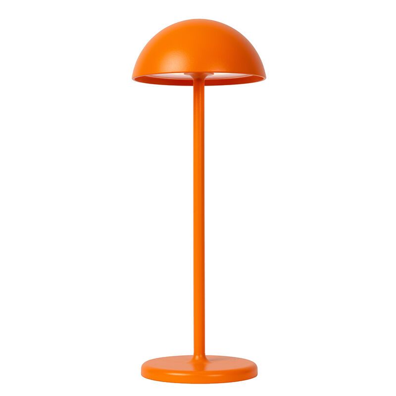 Candeeiro de mesa exterior retrô laranja, Joy, 1,5W, LED 3000K, IP54, com dimmer tátil Candeeiro de mesa exterior retrô laranja, Joy, 1,5W, LED 3000K, IP54, com dimmer tátil