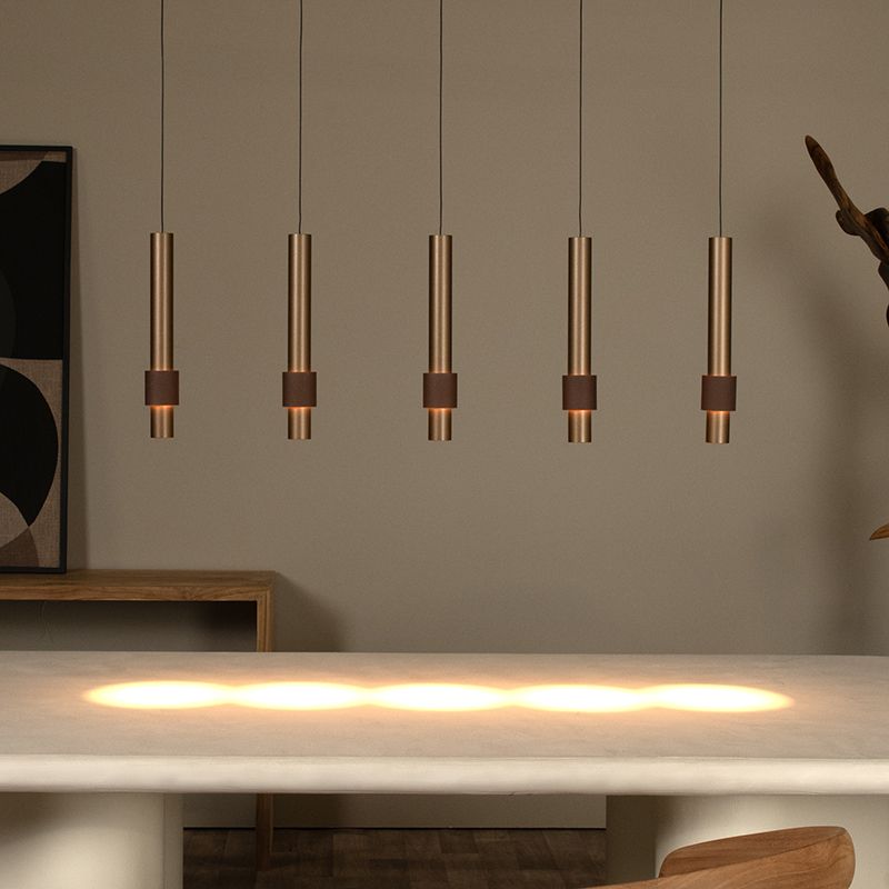 Candeeiro suspenso moderno castanho, Margary, 4,2W, LED 2700K