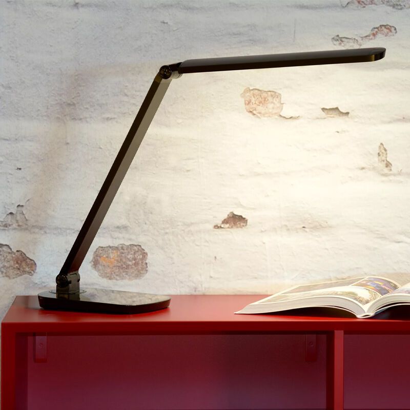 Candeeiro de secretaria moderno preto, Vario, 8W, LED 2700K