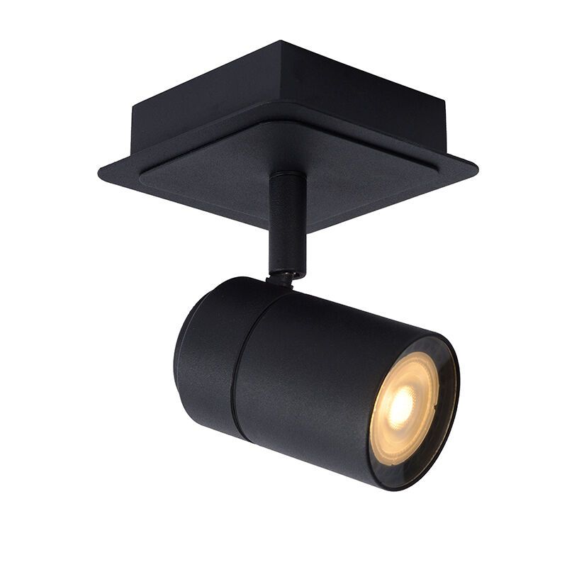 Foco de teto para casa de banho moderno preto, Lennert, IP44 Foco de teto para casa de banho moderno preto, Lennert, IP44