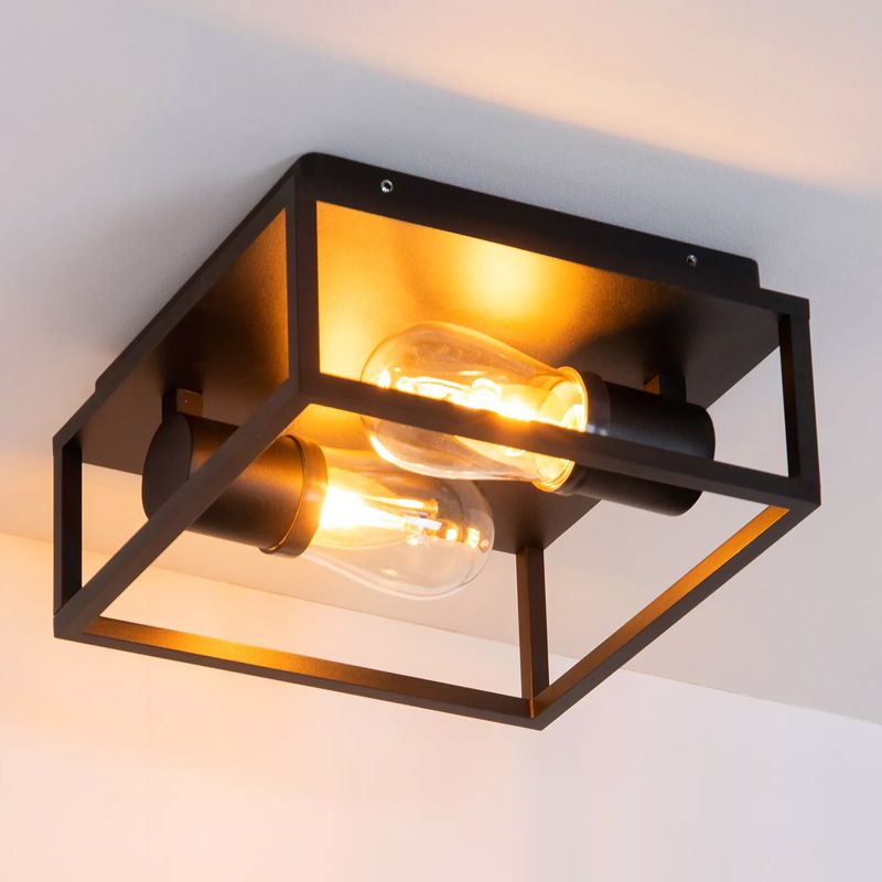 Plafon moderno preto, Carlyn, IP54