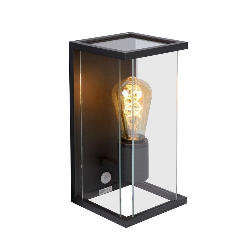 Candeeiro de parede exterior com sensor de movimento moderno antracite, Claire, IP54