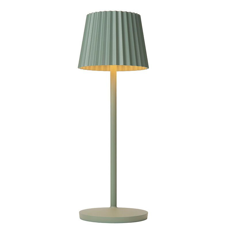 Candeeiro de mesa exterior rústico verde, Justine, 2W, LED 2700K, IP54, com dimmer tátil