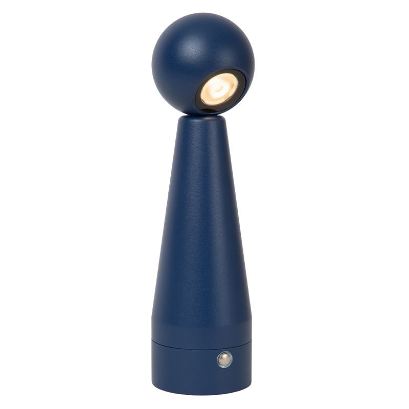 Candeeiro de mesa recarregável moderno azul, Ipsos, 3W, LED dim to warm, com dimmer tátil Candeeiro de mesa recarregável moderno azul, Ipsos, 3W, LED dim to warm, com dimmer tátil