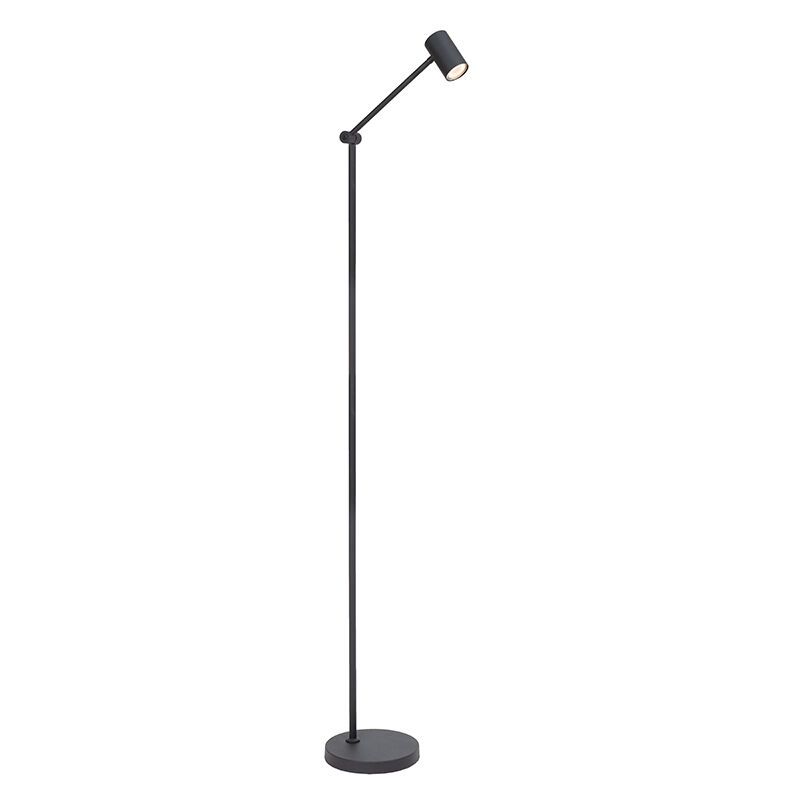 Candeeiro de pé recarregável moderno preto, Tipik, 3W, LED 2700K, com dimmer tátil