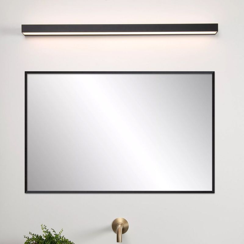 Candeeiro de parede para casa de banho moderno preto, Alexa, 13W, LED 3000K, IP44