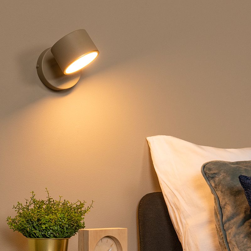 Aplique de parede moderno toupeira, Gian, 9W, LED 2700K