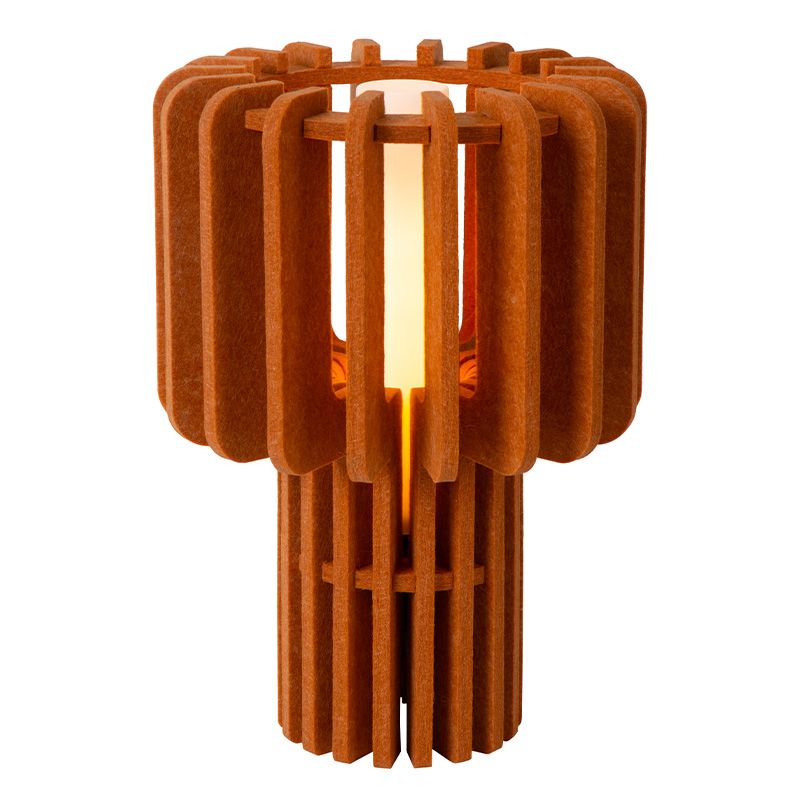 Candeeiro de mesa moderno castanho, Rollo, com interruptor