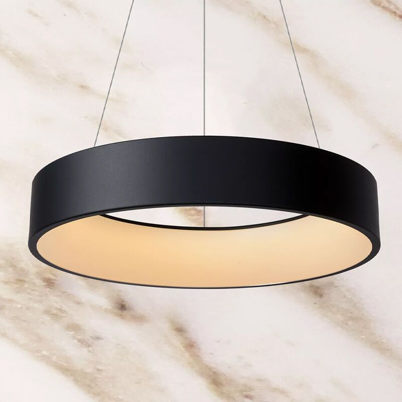 Candeeiro suspenso moderno preto, Talowe, 39W, LED 3000K Candeeiro suspenso moderno preto, Talowe, 39W, LED 3000K