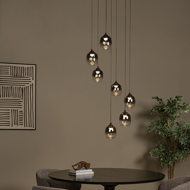 Candeeiro suspenso moderno cinzento, Tamino, 7W, LED 3000K Candeeiro suspenso moderno cinzento, Tamino, 7W, LED 3000K