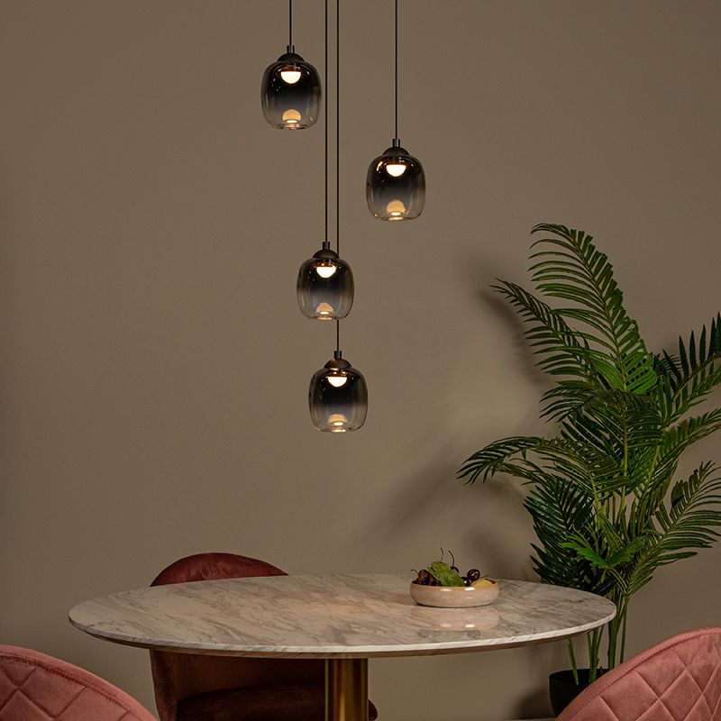 Candeeiro suspenso moderno cinzento, Tamino, 5,2W, LED 3000K Candeeiro suspenso moderno cinzento, Tamino, 5,2W, LED 3000K