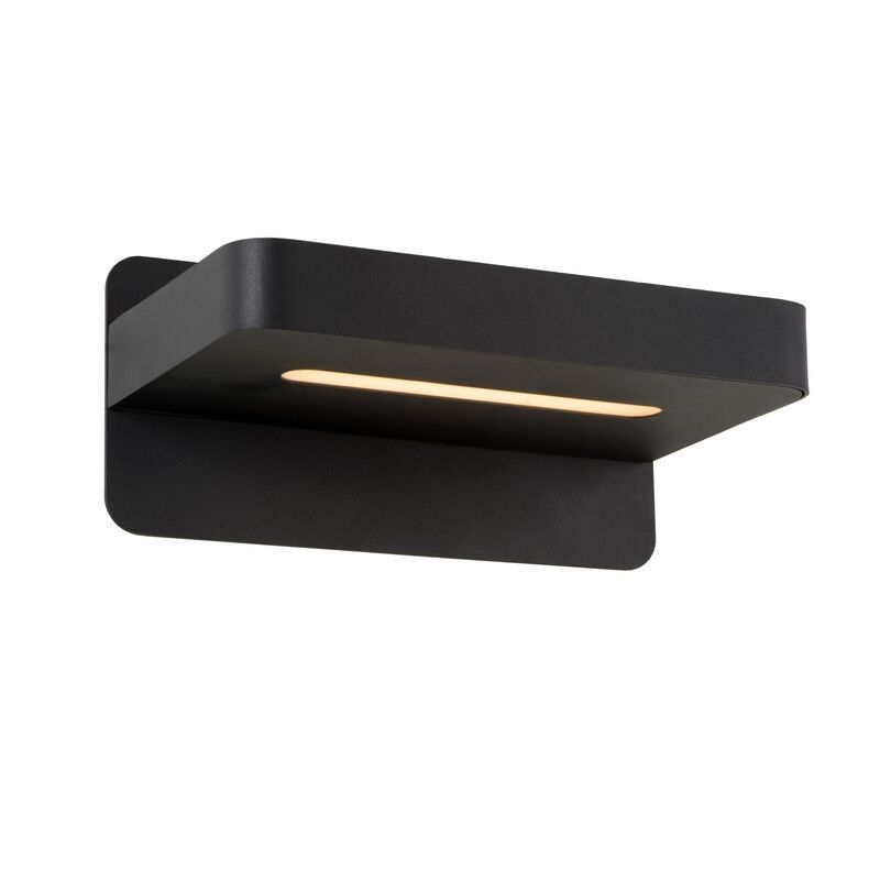 Aplique de parede moderno preto, Atkin, 5W, LED 2700K, com interruptor