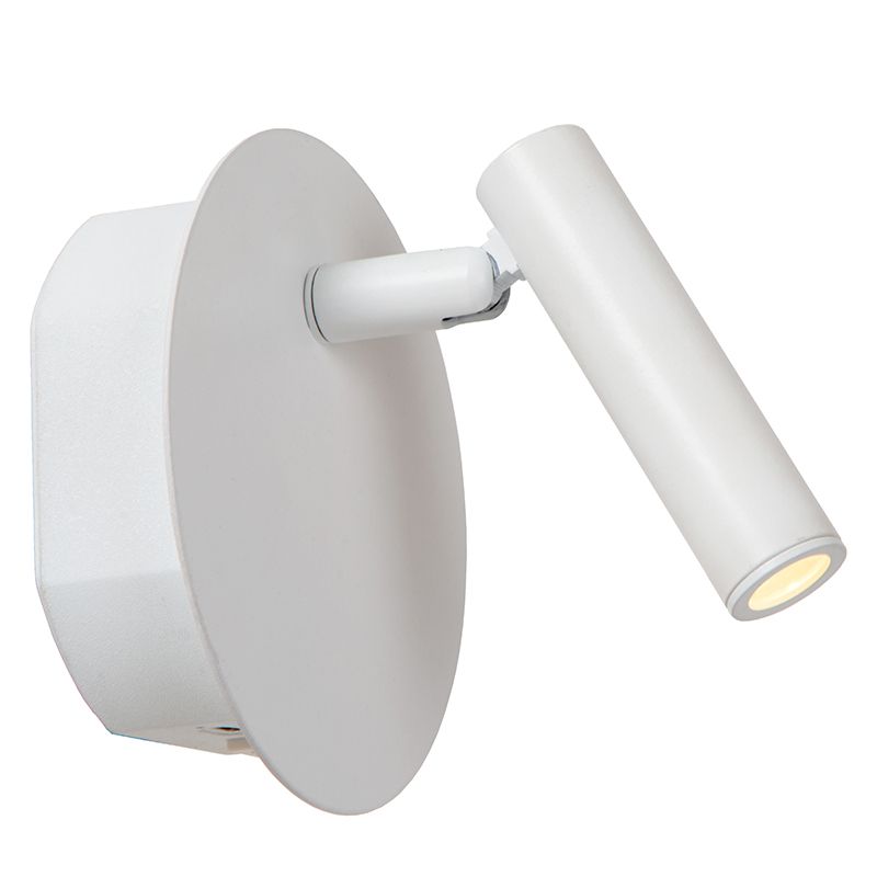 Candeeiro de cabeceira moderno branco, Jolijn, 2W, LED 3000K, com interruptor
