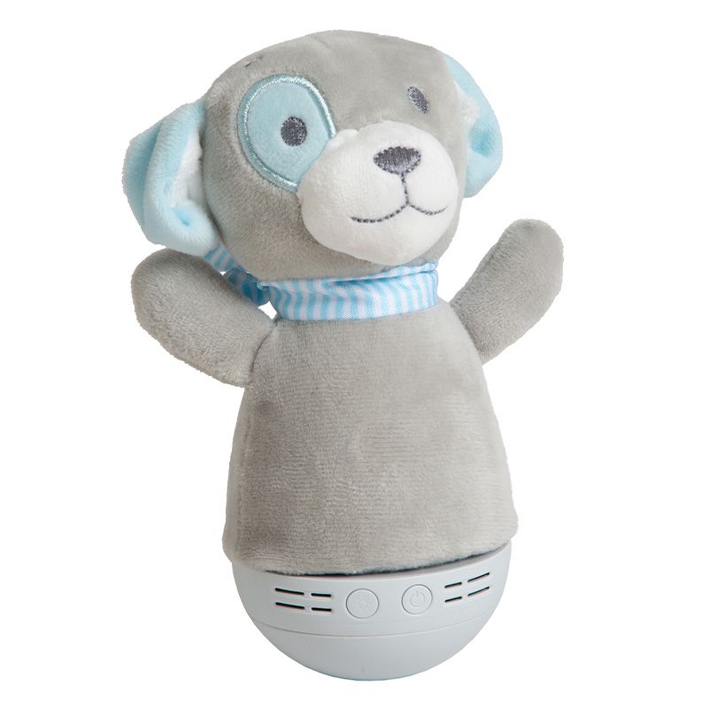 Candeeiro de mesa quarto infantil moderno cinzento, Dolly, 3W, LED RGB, com interruptor