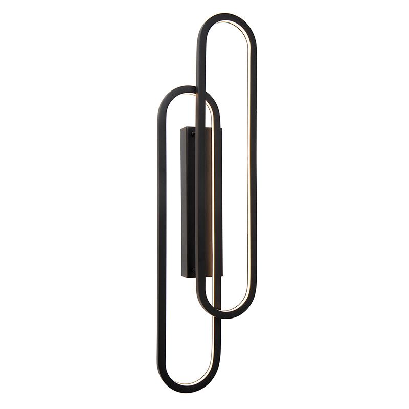 Aplique de parede moderno preto, Thelma, 33W, LED dim to warm