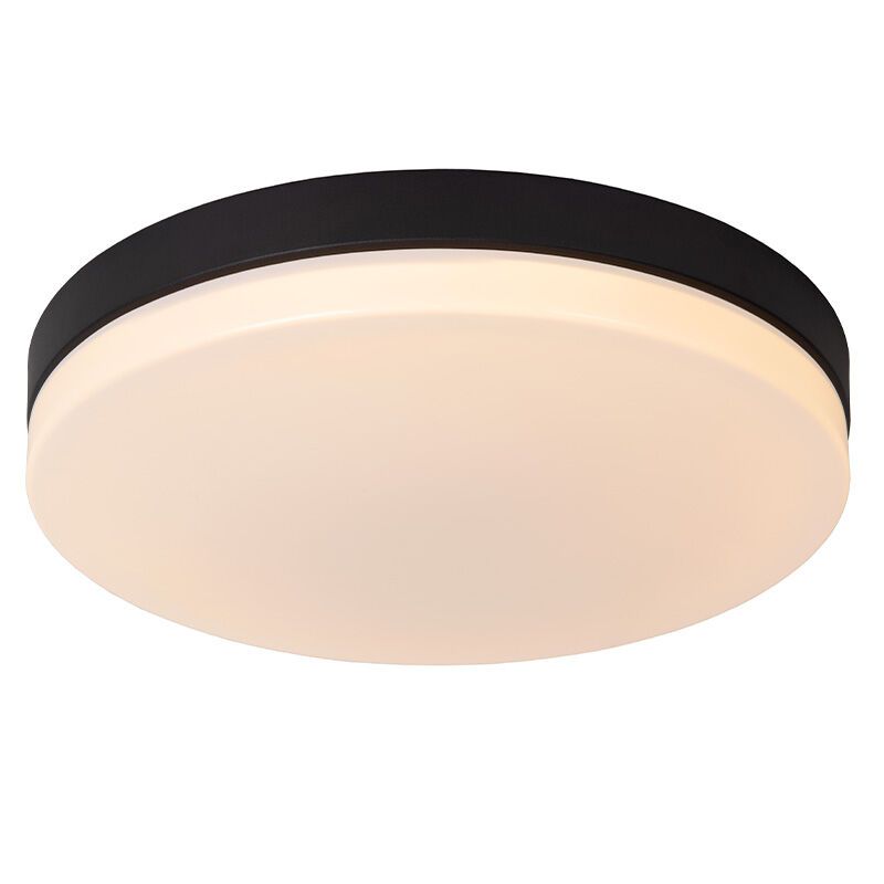 Candeeiro de teto para casa de banho de plástico preto, Biskit, 36W, LED 2700K, IP44