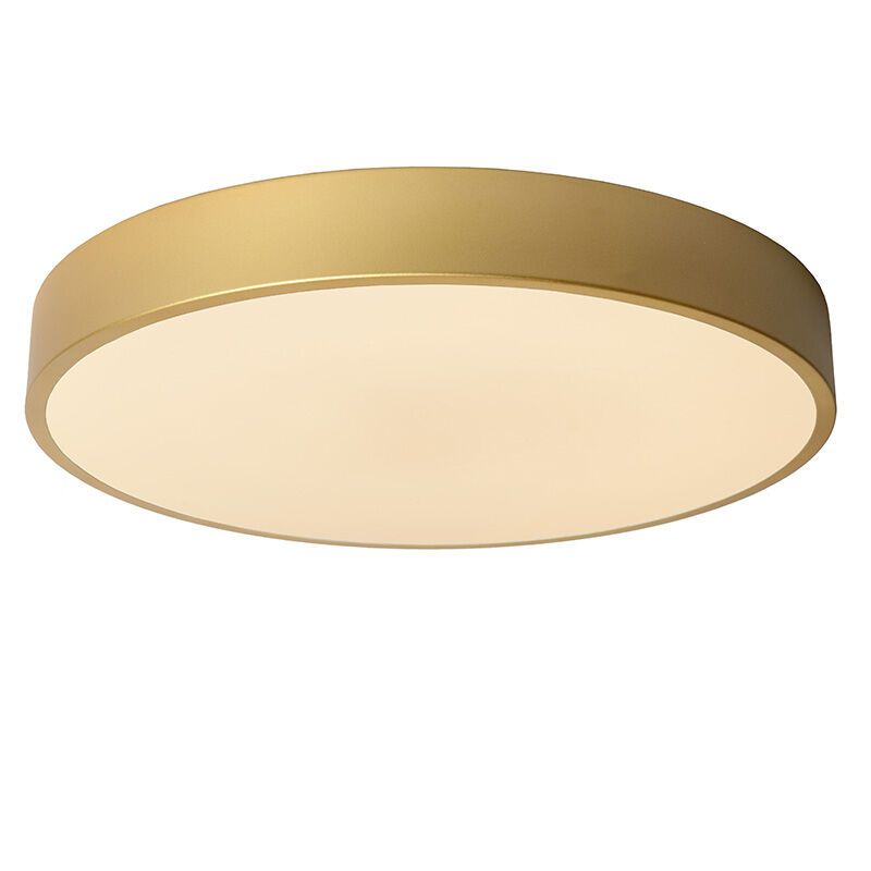 Plafon moderno dourado, Unar, 24W, LED 2700K, regulável em 3 níveis Plafon moderno dourado, Unar, 24W, LED 2700K, regulável em 3 níveis