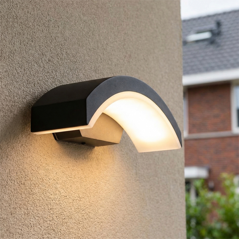 Candeeiro para exterior preto moderno, Annemay, IP54 Candeeiro para exterior preto moderno, Annemay, IP54
